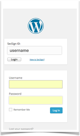 SecSign ID enables WordPress logins by using a simple user ID and mobile authentication that eliminates passwords and makes it virtually impossible for criminals to compromise user accounts.
