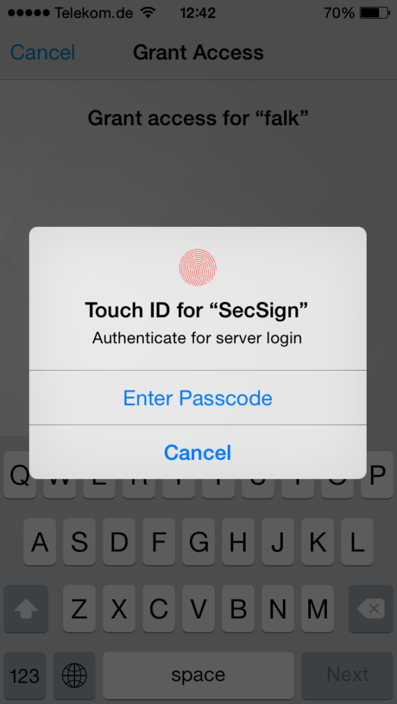 two_factor_authentication_touchID- SecSign 2FA